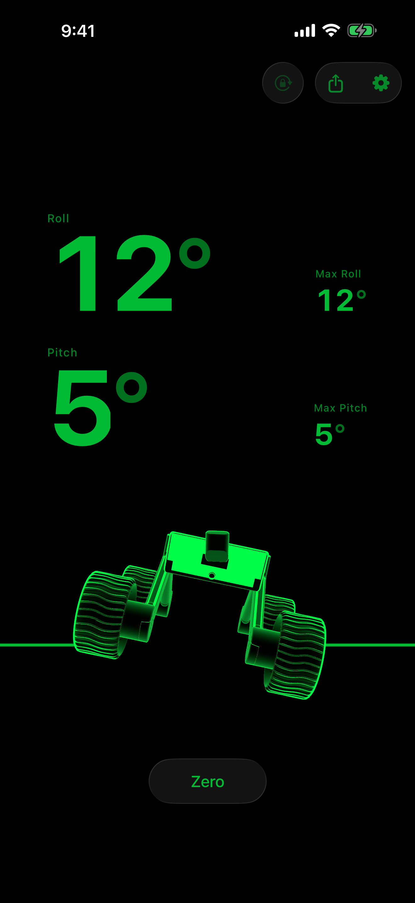 The Rover rig, designed by Michael McDaniel, in the green colorway